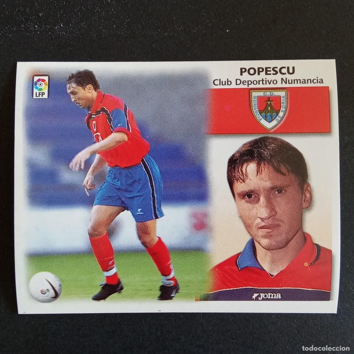 Football Stickers: CROMO LIGA 1999 2000 99 00 EDICIONES ESTE COLOCA POPESCU NUMANCIA NUNCA PEGADO