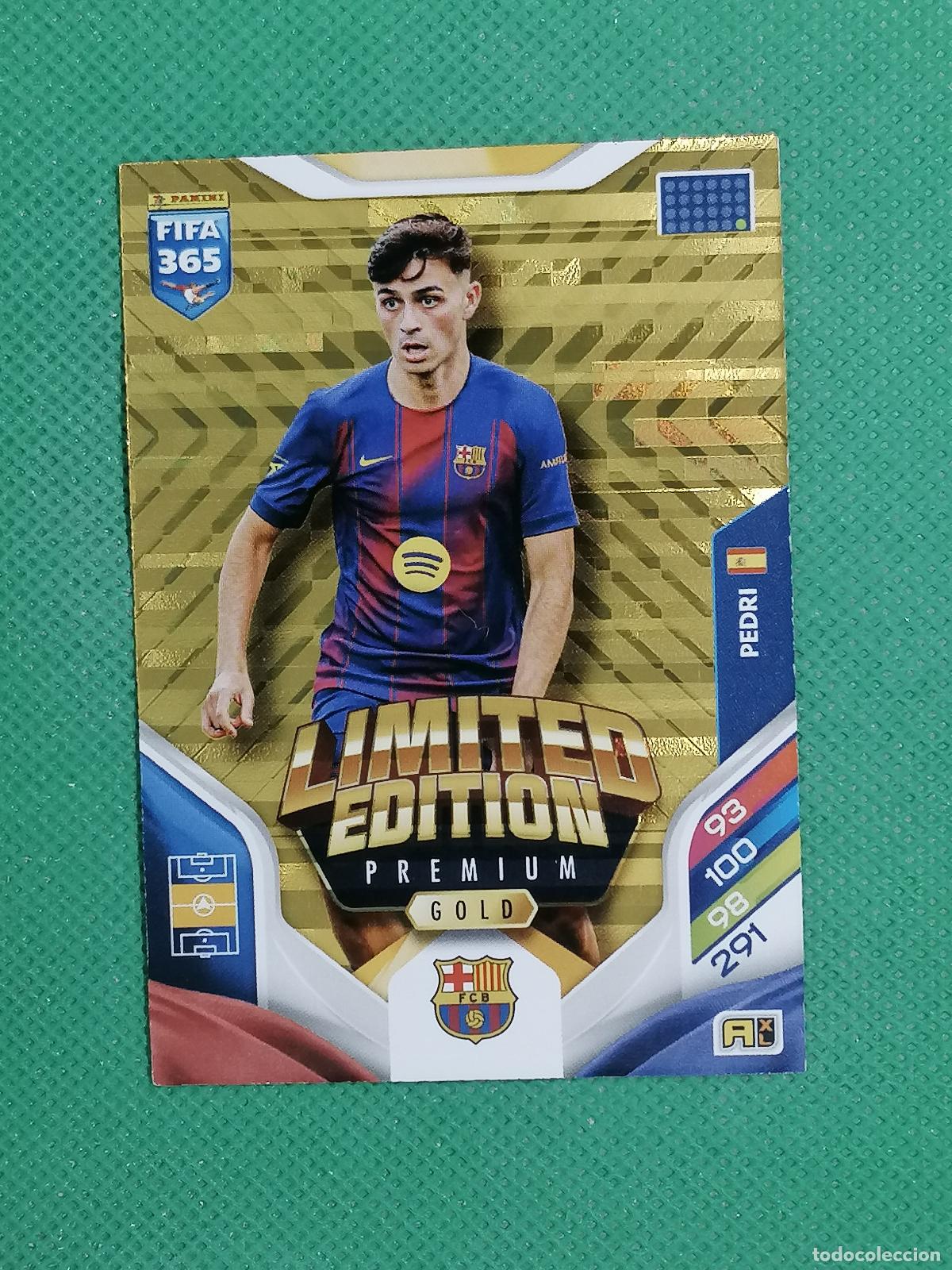 Fu&szlig;ball-Sticker: PEDRI BARCELONA LIMITED EDITION PREMIUM GOLD ⚽ PANINI ADRENALYN FIFA 365 2025 2026 25 26 ⚽