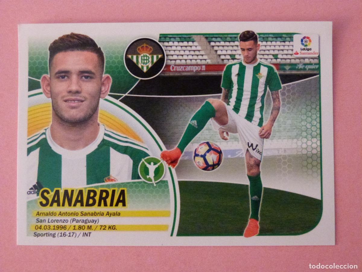 Cromos de F&uacute;tbol: CROMO FUTBOL SANABRIA BETIS BALOMPIE *** SIN PEGAR FICHAJE N&ordm; 19 LIGA ESTE 2016-2017/16-17 PANINI