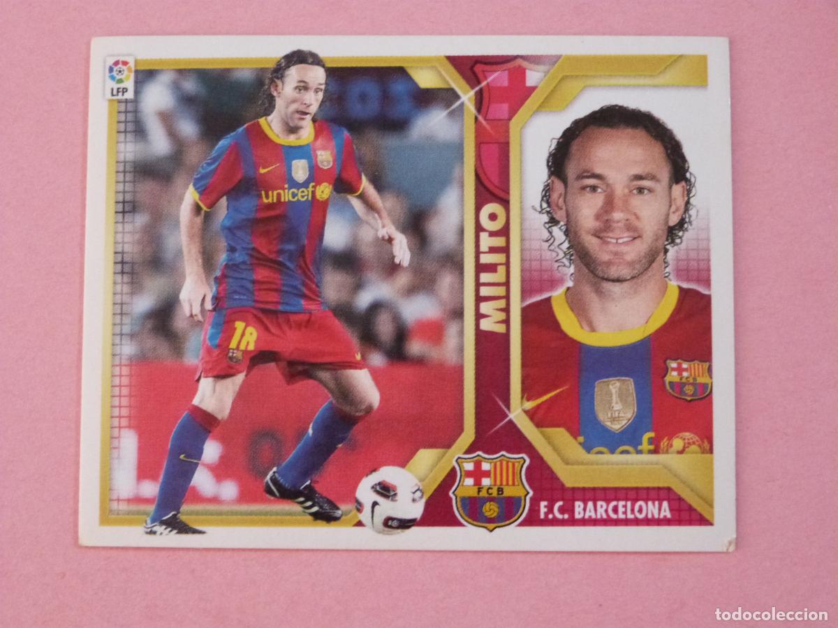 Cromos de f&uacute;tbol: CROMO FUTBOL MILITO F.C. BARCELONA SIN PEGAR N&ordm; 5 B LIGA ESTE 2011-2012/11-12
