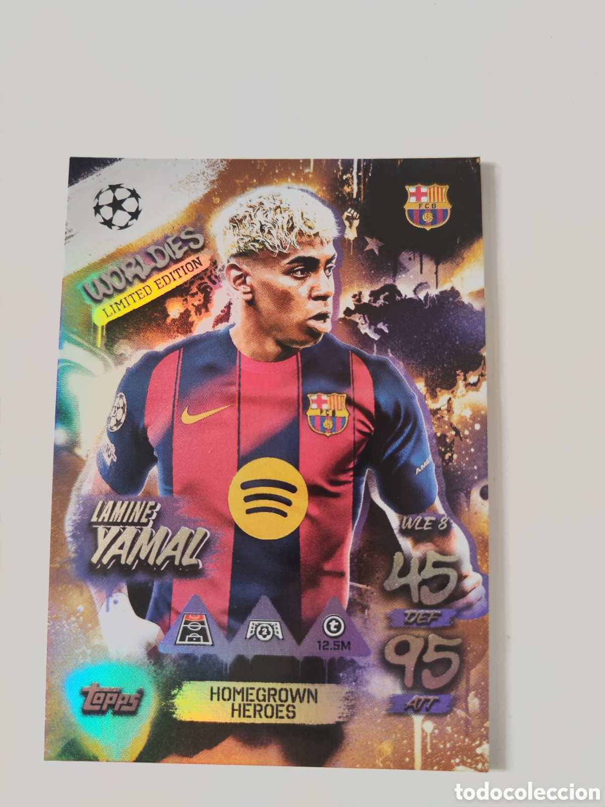 Cromos de F&uacute;tbol: Match attax 25 26 WLE8 Woldies Barcelona Lamine Yamal