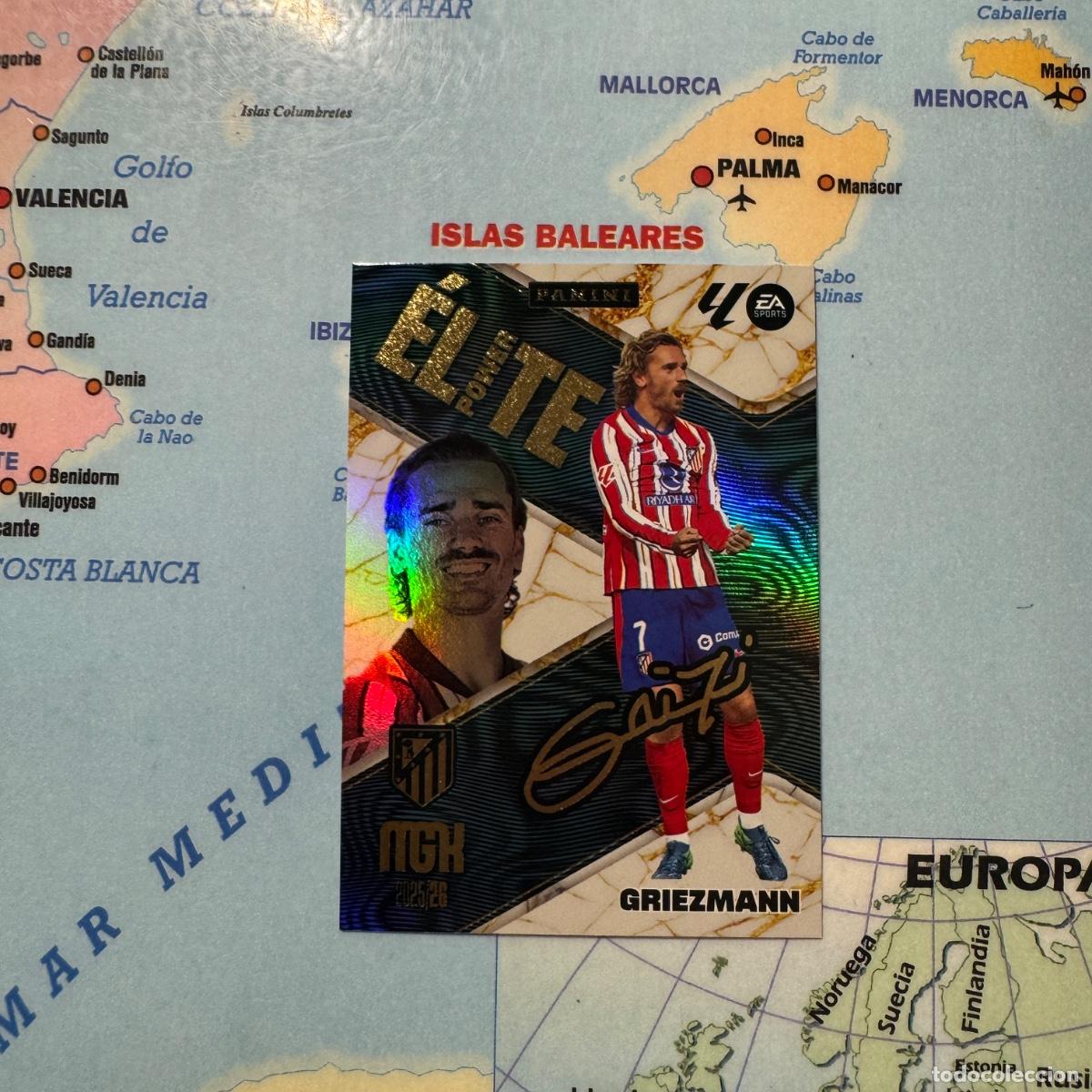 Cromos de f&uacute;tbol: Griezmann elite power n&uacute;mero P6 Del Atletico de Madrid megacracks 25-26 2025-2026