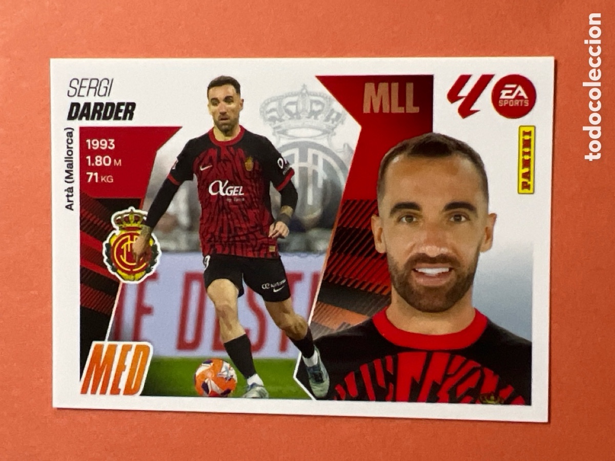 Fu&szlig;ball-Sticker: C2304. liga este 2025 2026 25 26 nuevo n&ordm; 13 darder mallorca