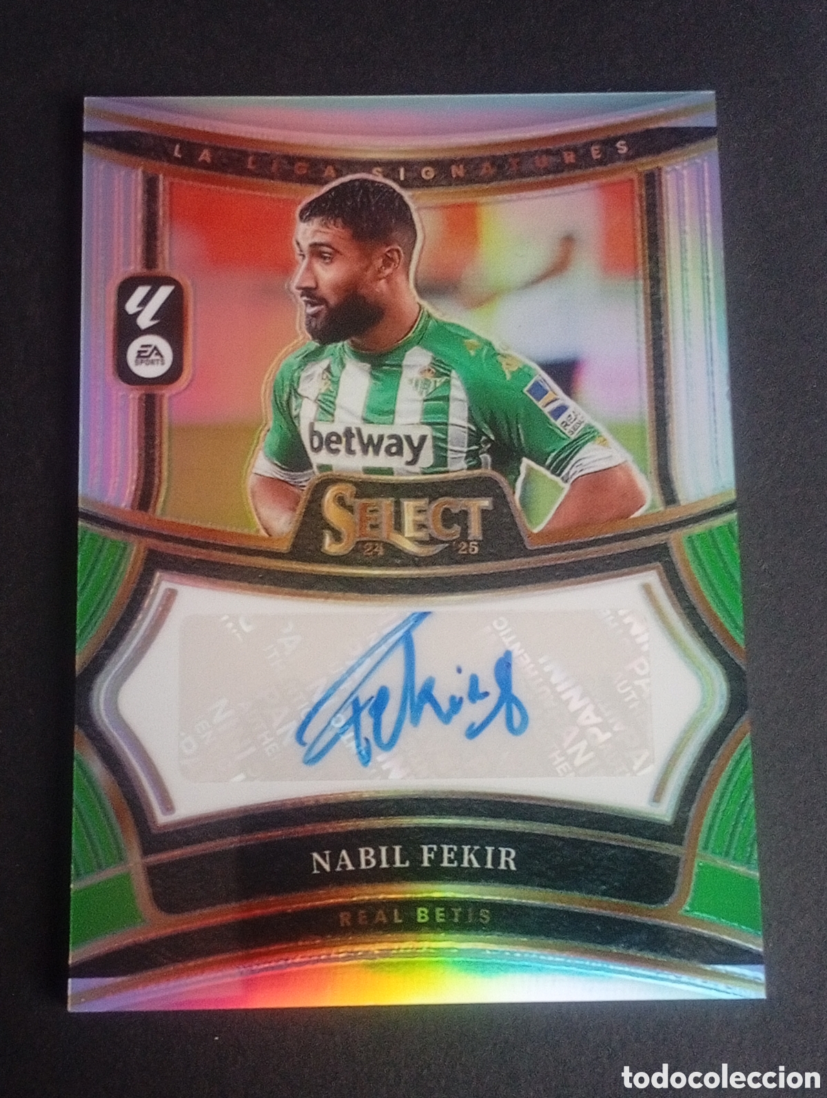 Cromos de f&uacute;tbol: auto NABIL FEKIR BETIS SELECT LA LIGA PANINI 2024 2025 24 25 AUTOGRAFO MEGACRACKS ADRENALYN TOPPS