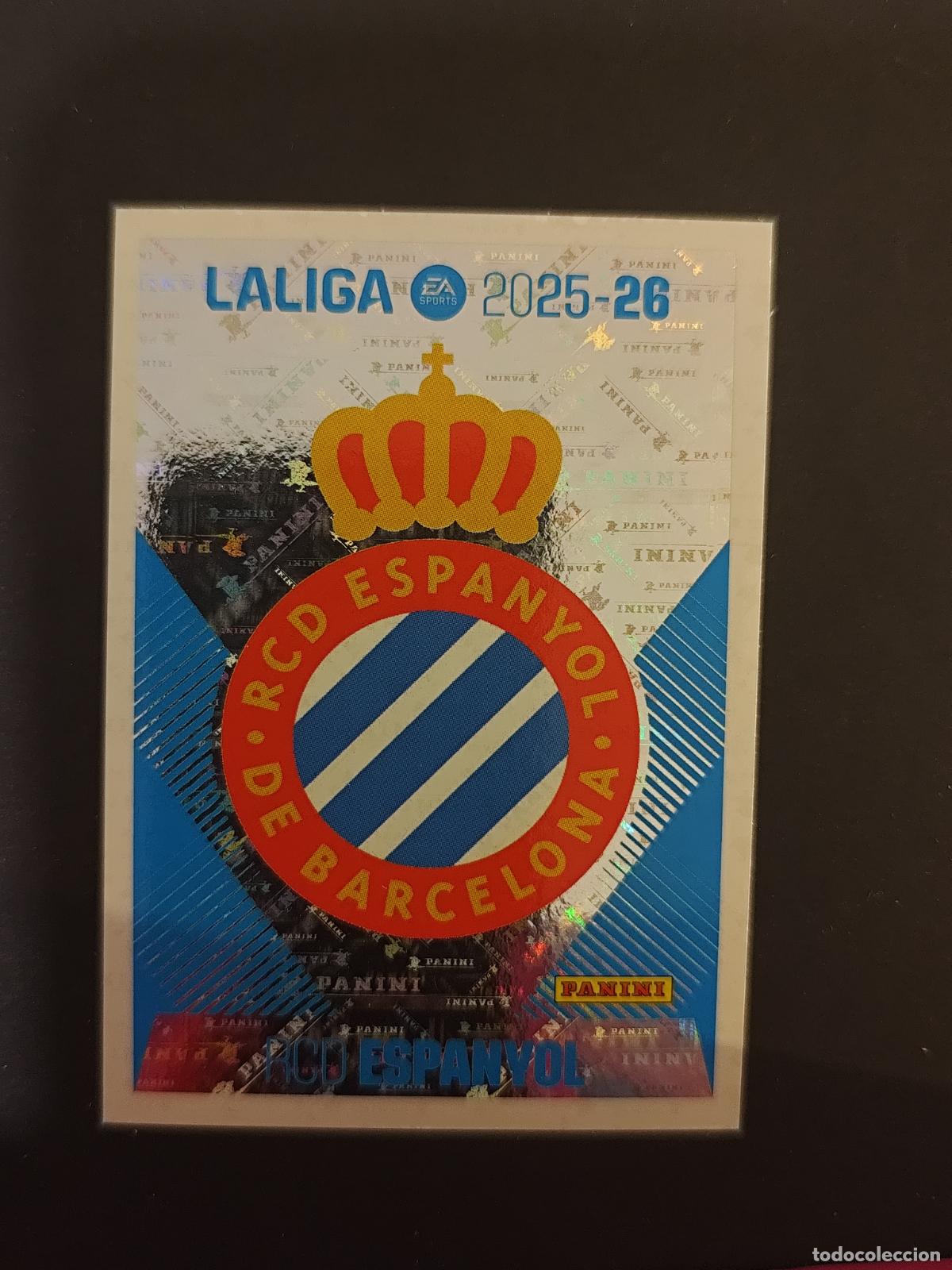 Cromos de Futebol: 1 ESCUDO ESPANYOL LIGA ESTE 2025 2026 25 26 PEDIDO M&Iacute;NIMO 2&euro;
