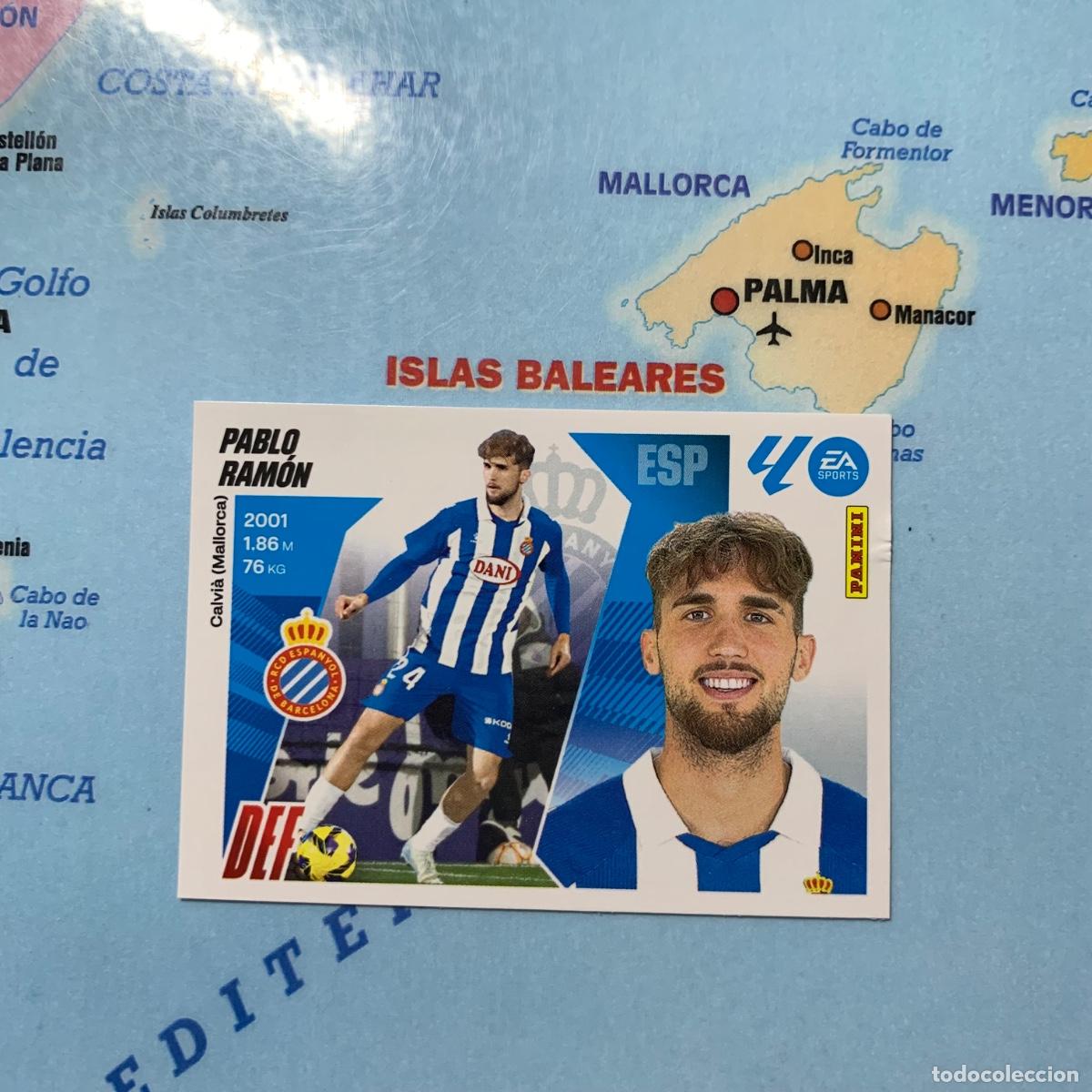 Cromos de f&uacute;tbol: Pablo Ram&oacute;n n&uacute;mero 8 del Espa&ntilde;ol cromo liga este 25-26 2025-2026