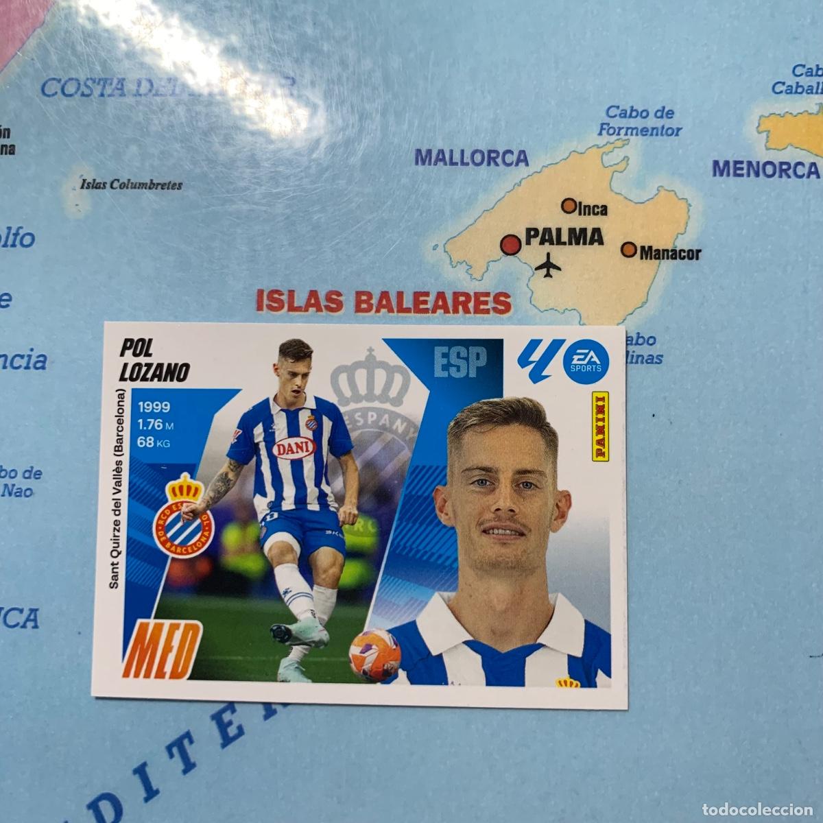 Cromos de f&uacute;tbol: Pol Lozano n&uacute;mero 15 del Espa&ntilde;ol cromo liga este 25-26 2025-2026