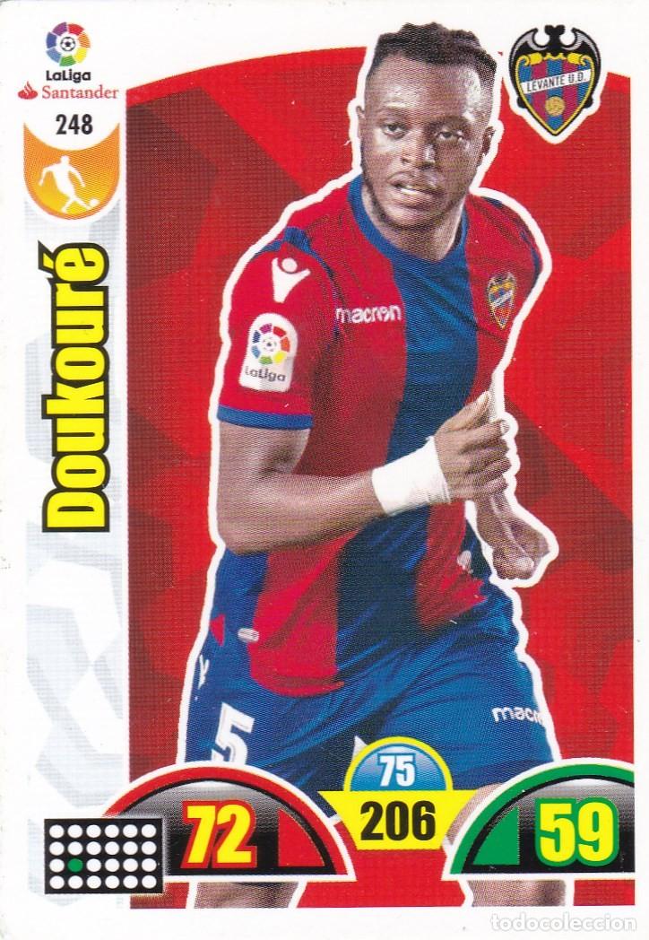 Fu&szlig;ball-Sticker: ADRENALYN XL 248 DOUKOURE, LEVANTE CROMO LIGA 2017 2018 PANINI