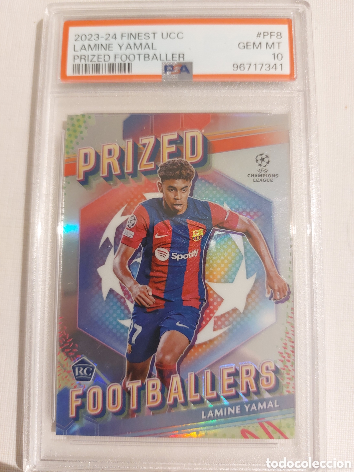 Cromos de F&uacute;tbol: PSA 10 de Lamine Yamal Prized Footballer