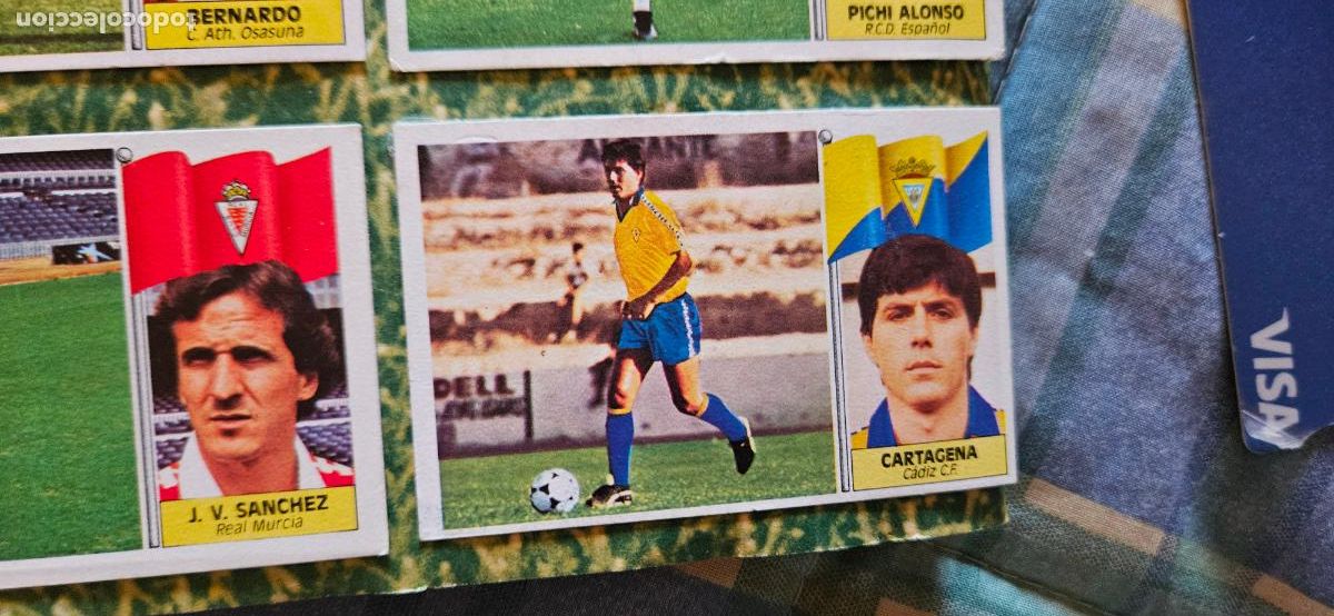 Cromos de f&uacute;tbol: fichaje 14 cartagena cadiz este despegado 1986 1987 86 99