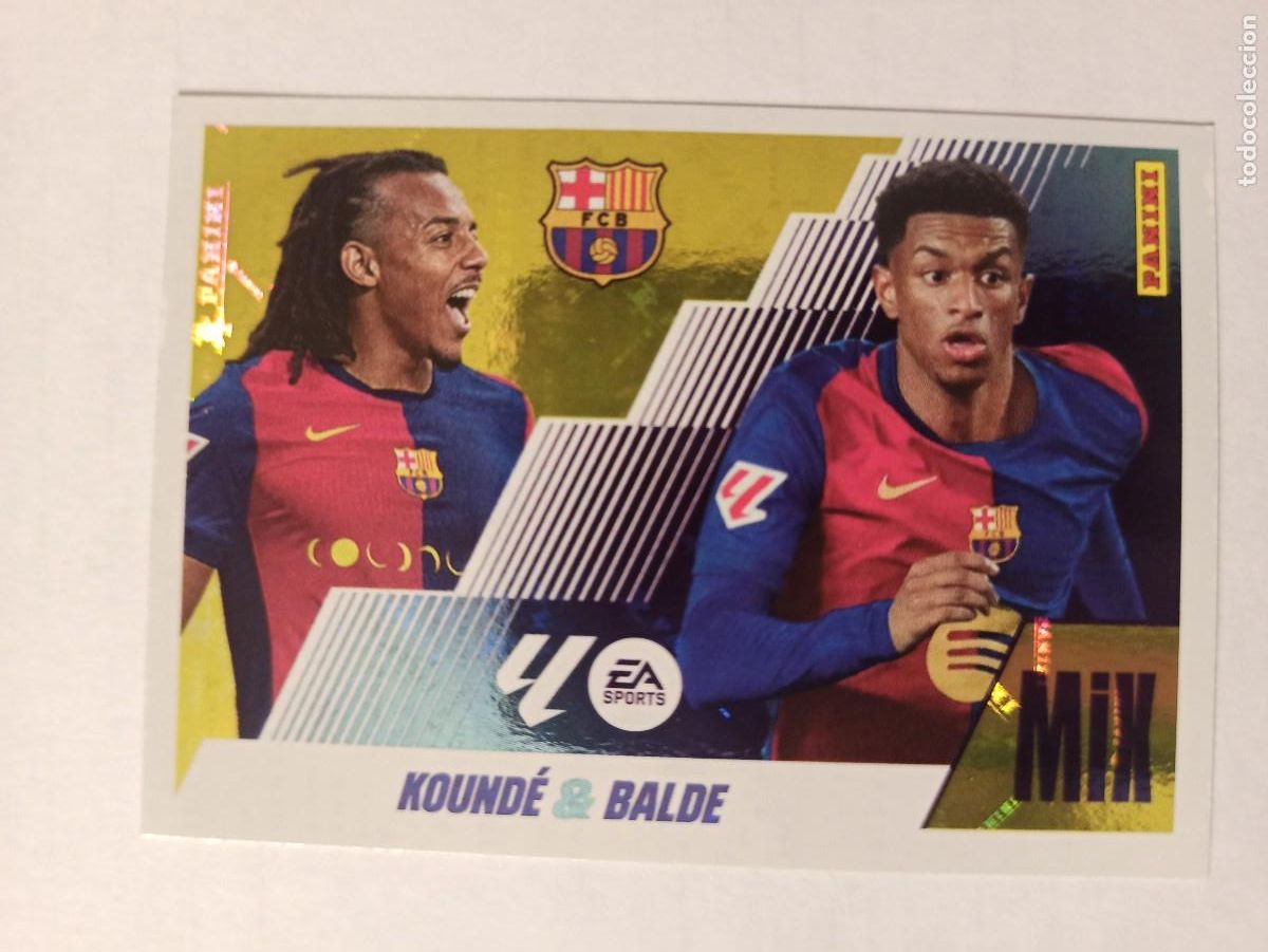 Cromos de Futebol: CROMO MIX 4 BIS JULES KOUND&Eacute; ALEJANDRO BALDE FC BARCELONA BAR&Ccedil;A - LIGA ESTE PANINI 2025 2026 25 26