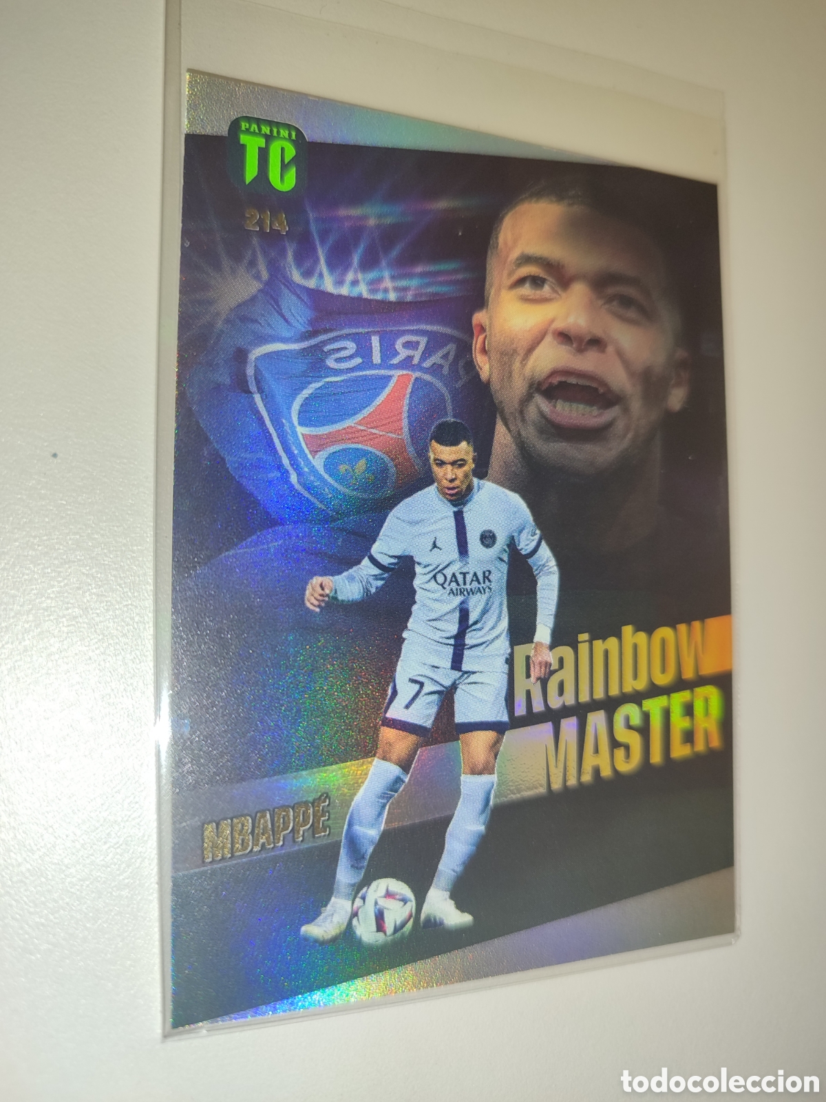 Cromos de f&uacute;tbol: Card Mbappe Rainbow M&aacute;ster Top Class - Foto 3