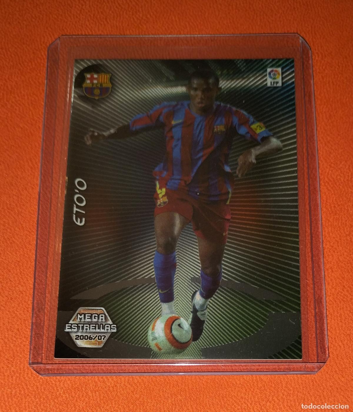 Cromos de f&uacute;tbol: 384 SAMUEL ETO'O MEGA ESTRELLAS FC BARCELONA CARD MGK MEGACRACKS 2006 2007 06 07 PANINI