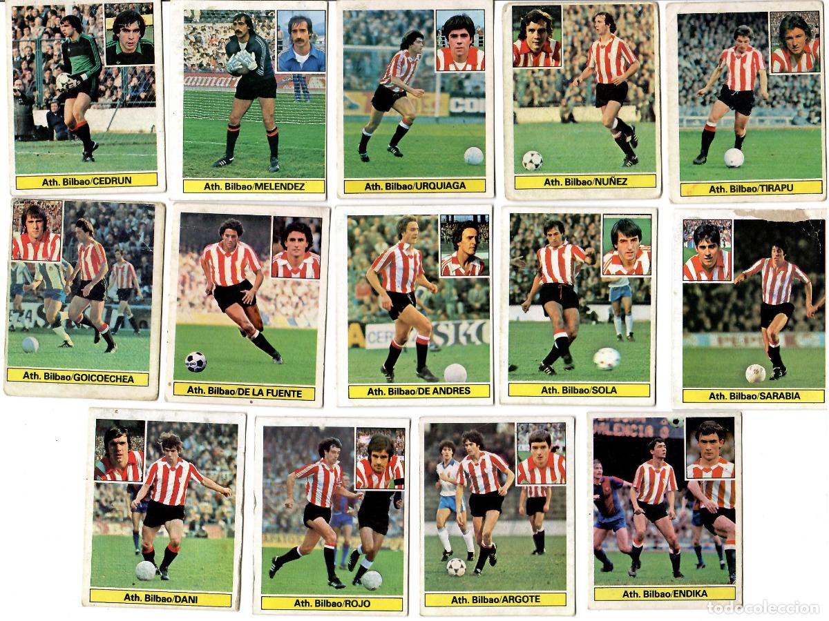 Figurine di Calcio: Ath. Bilbao: Lote de 14 cromos del album de futbol Liga 1981-82, ESTE