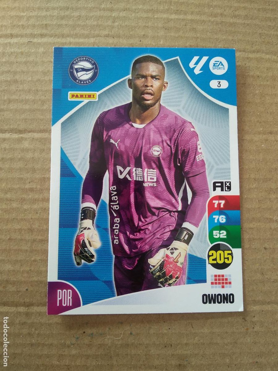 Fu&szlig;ball-Sticker: 3 OWONO ALAVES CROMO FUTBOL PANINI ADRENALYN 2024-2025 LIGA 24-25