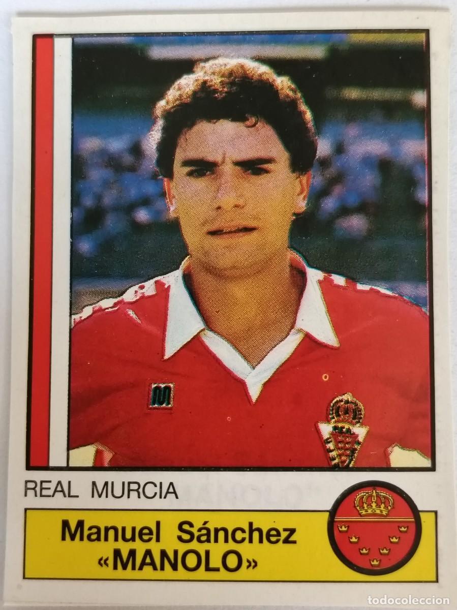 Football Stickers: #165 MANOLO REAL MURCIA C.F. FUTBOL 87 PANINI