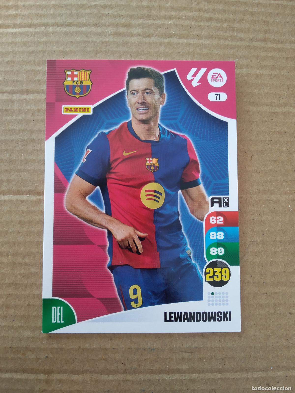 Figurine di Calcio: 71 LEWANDOWSKI BARCELONA BAR&Ccedil;A CROMO FUTBOL PANINI ADRENALYN 2024-2025 LIGA 24-25