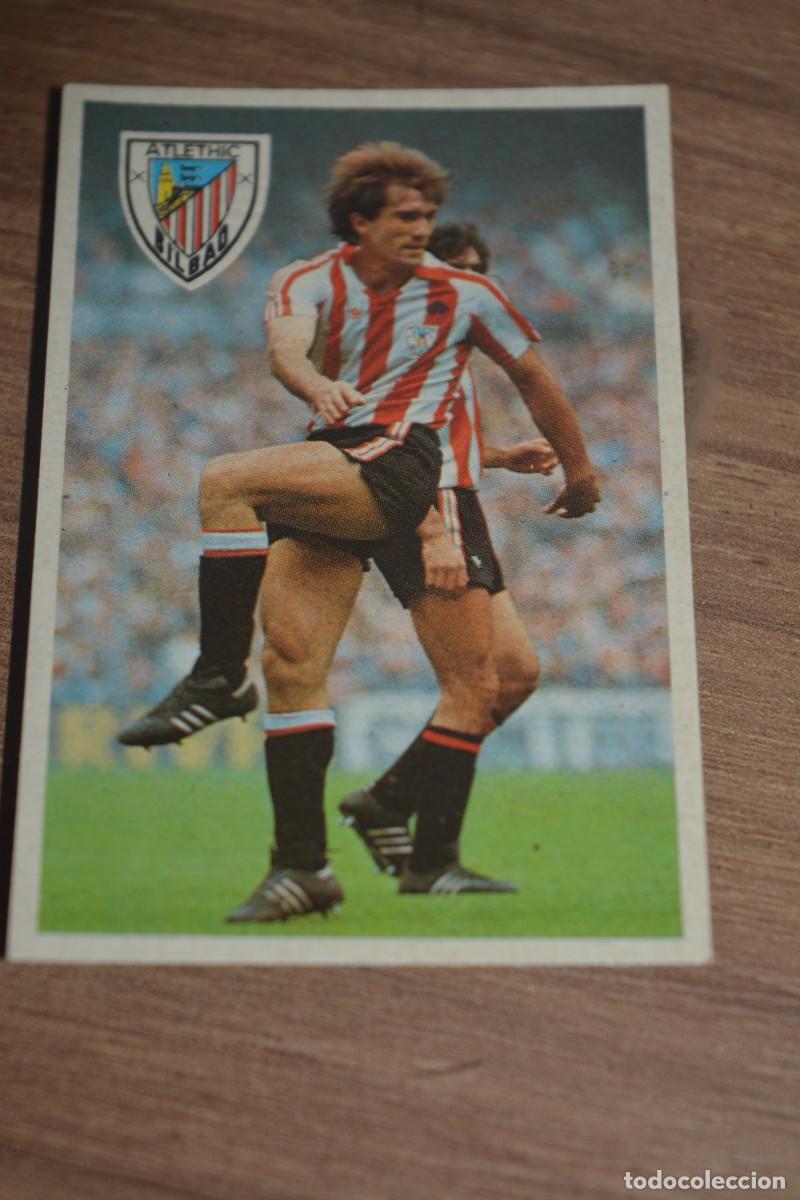 Cromos de F&uacute;tbol: Cromo de Maradona sus driblings Liga 1984-85. Goikoechea (Ath Bilbao)