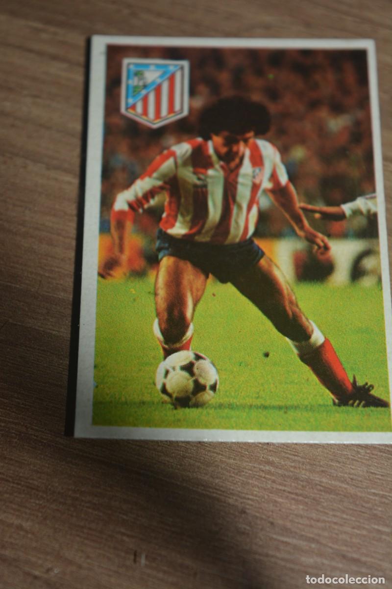 Cromos de F&uacute;tbol: Cromo de Maradona sus driblings Liga 1984-85. Hugo S&aacute;nchez (At Madrid)