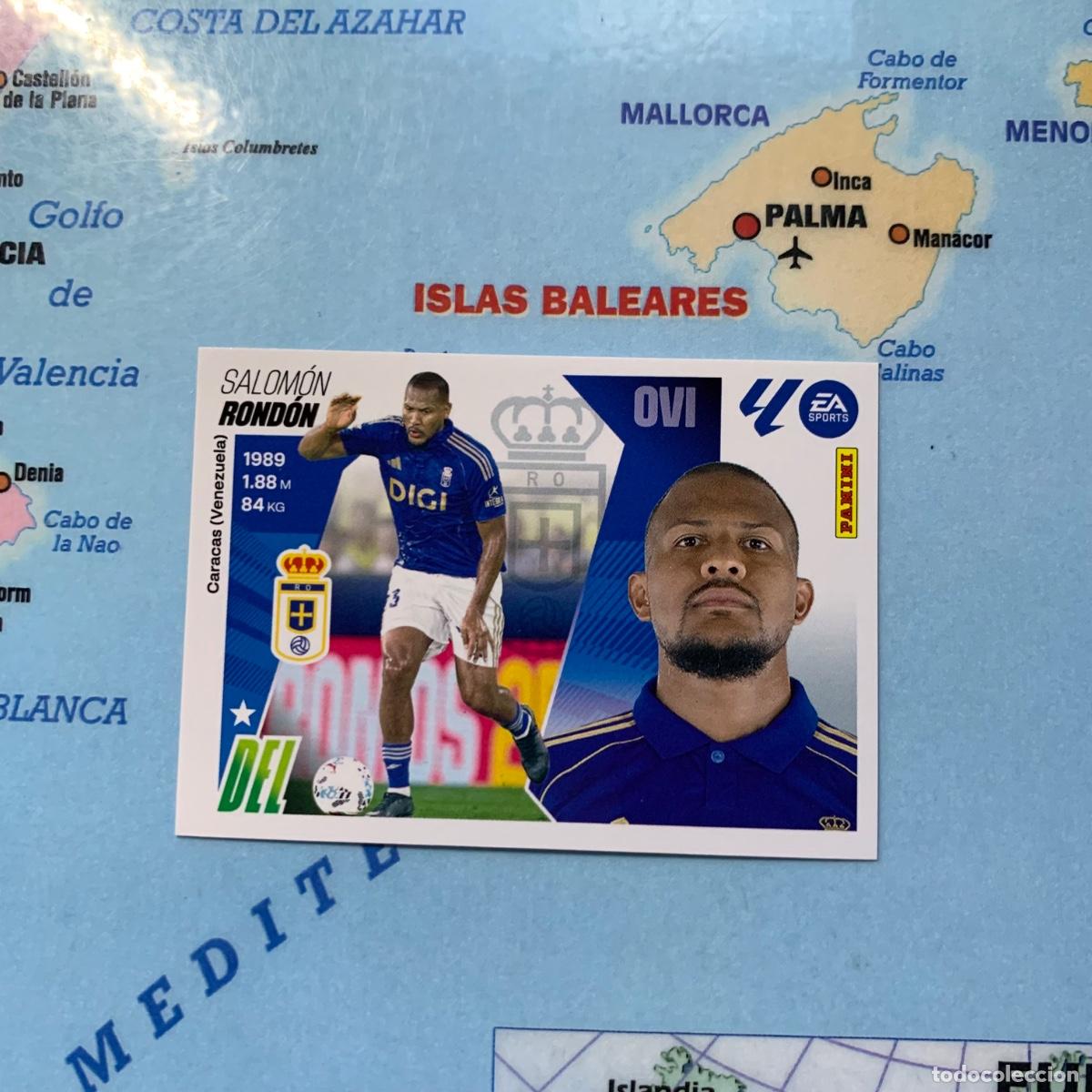 Figurine di Calcio: Rondon &uacute;ltimo fichaje n&uacute;mero 38 del Oviedo cromo liga este 25-26 2025-2026