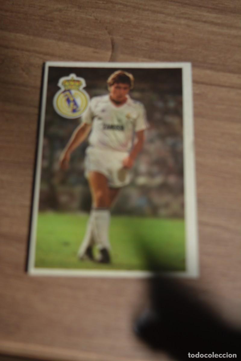 Cromos de F&uacute;tbol: Cromo de Maradona sus driblings Liga 1984-85. Butrague&ntilde;o ( Real Madrid)