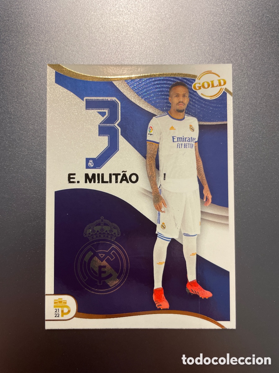 Fu&szlig;ball-Sticker: Militao 31 Gold Panini Podium 2021-22 Real Madrid