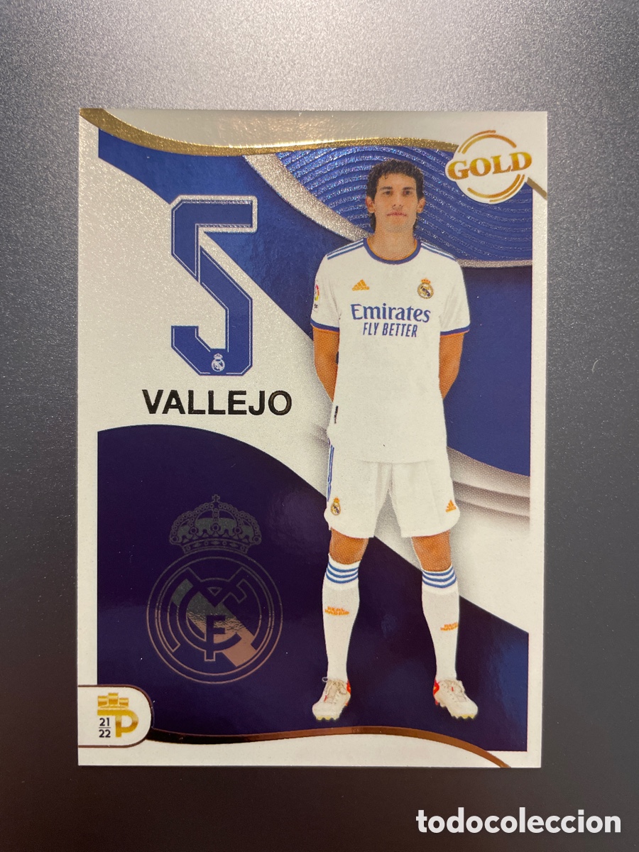 Cartes &agrave; collectionner de Football: Vallejo 33 Gold Panini Podium 2021-22 Real Madrid