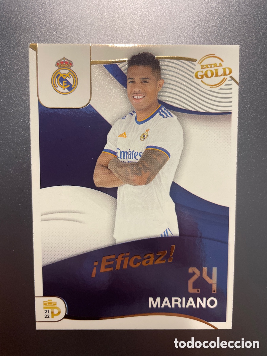 Football Stickers: Mariano 025 Insert Eficaz Extra Gold Panini Podium 2021-22 Real Madrid