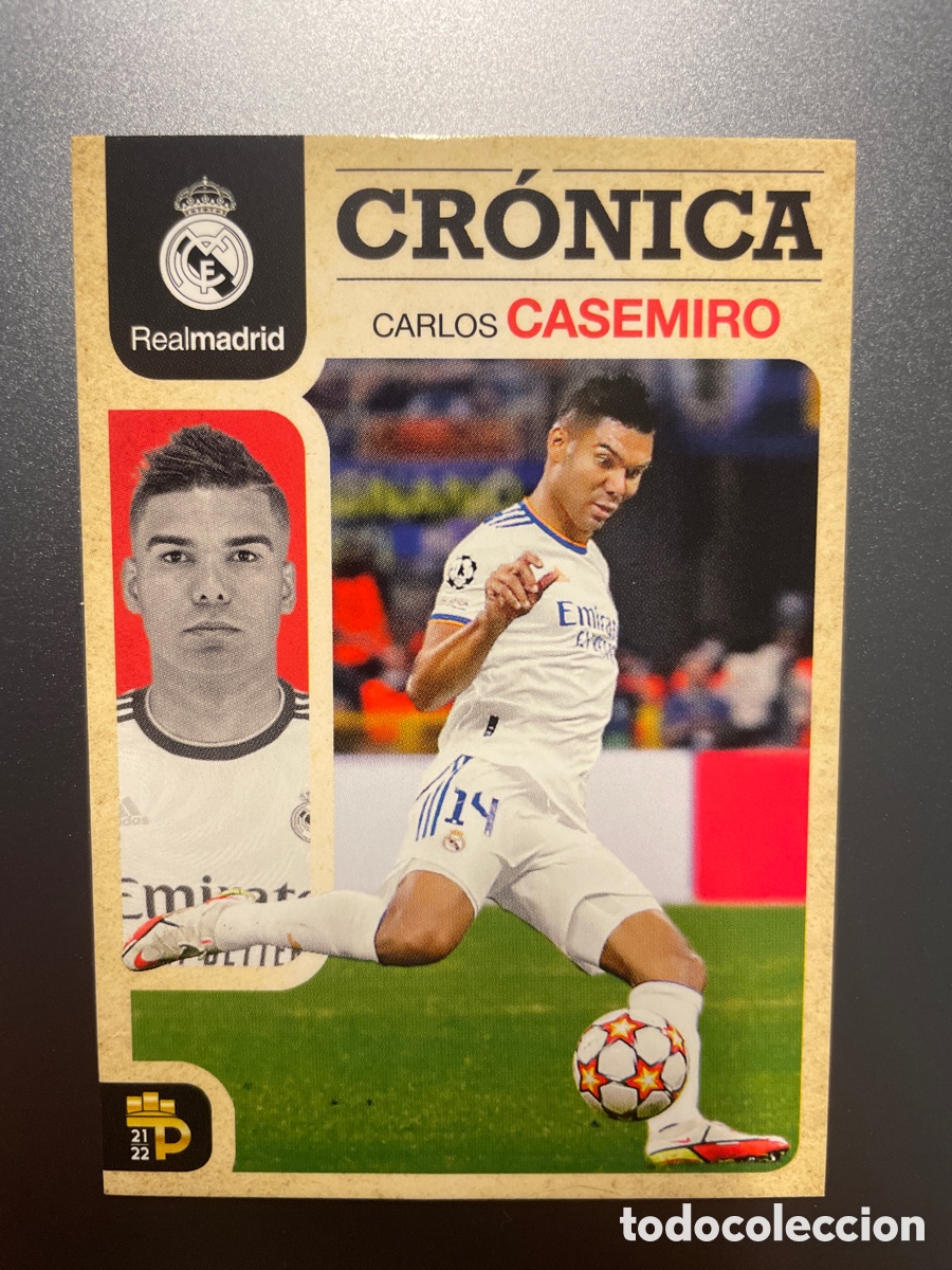 Cromos de F&uacute;tbol: Casemiro 76 Cronica Panini Podium 2021-22 Real Madrid