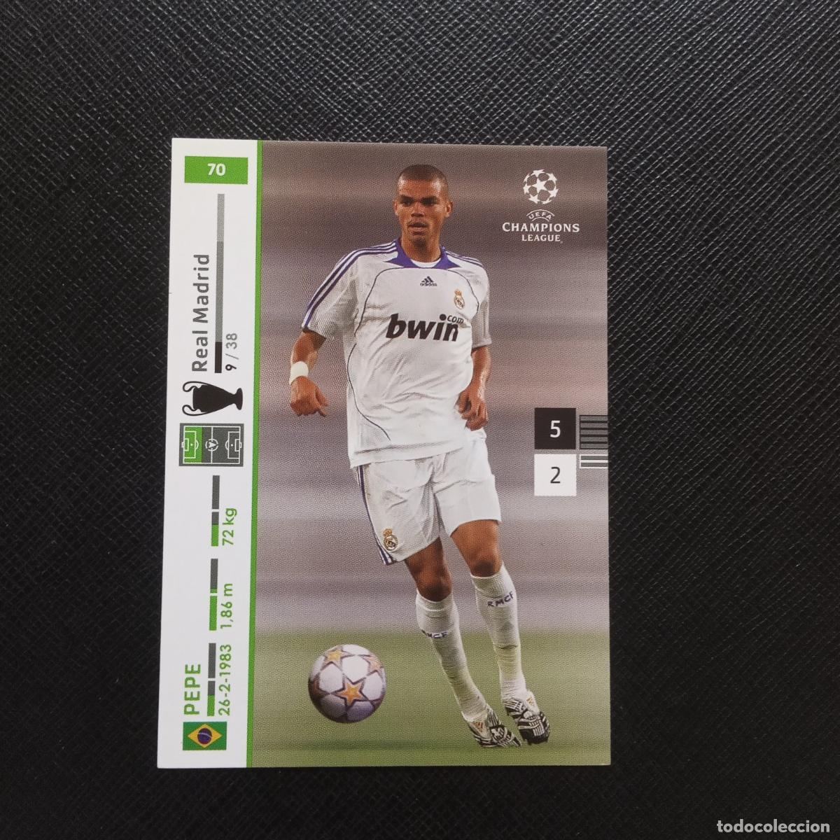 Fu&szlig;ball-Sticker: 22 PEPE REAL MADRID PANINI TRADING CARDS UEFA CHAMPIONS LEAGUE 2007 2008 - A190 PG22