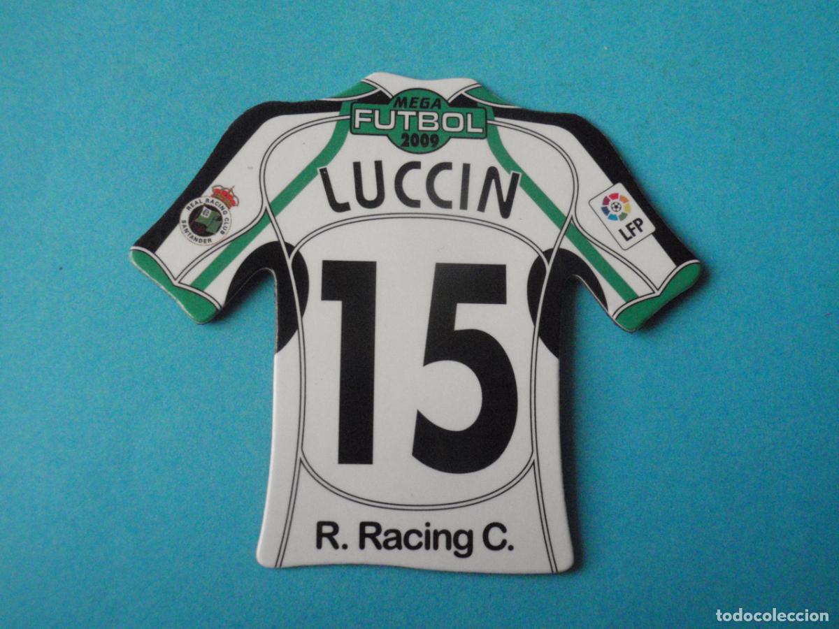 Figurine di Calcio: Im&aacute;n Camiseta n&ordm; 15 LUCCIN (R. RACING C.) Magnet MEGA F&Uacute;TBOL Liga 2008 2009. 08 09