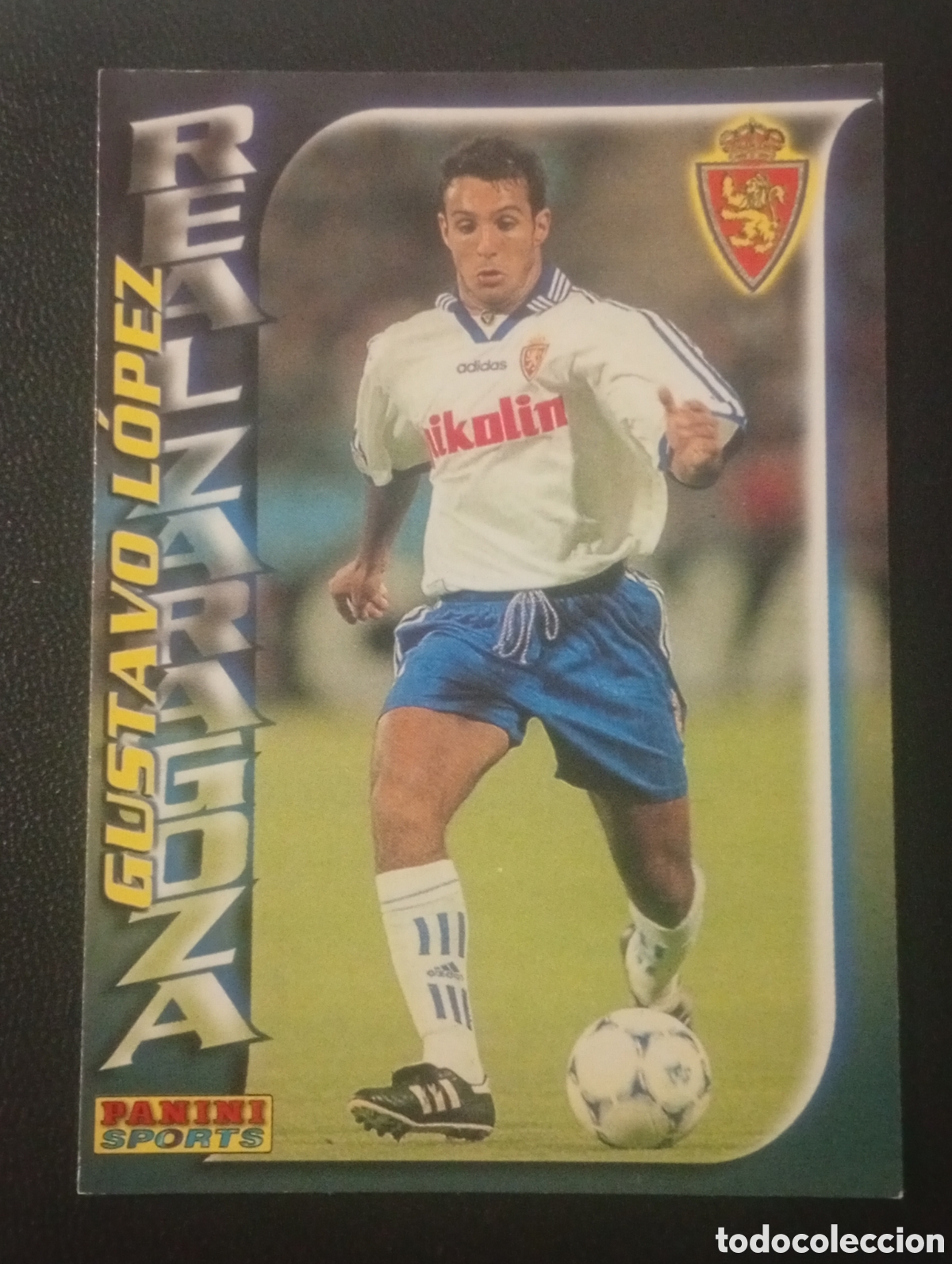 Fu&szlig;ball-Sticker: 318/324 GUSTAVO LOPEZ ZARAGOZA PANINI F&Uacute;TBOL 99 1998 1999 98 CROMOS CARDS