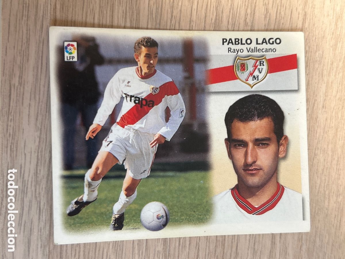 Football Stickers: PABLO LAGO RAYO VALLECANO BAJA LIGA ESTE 1999 2000 99 00 NUNCA PEGADO SIN PEGAR