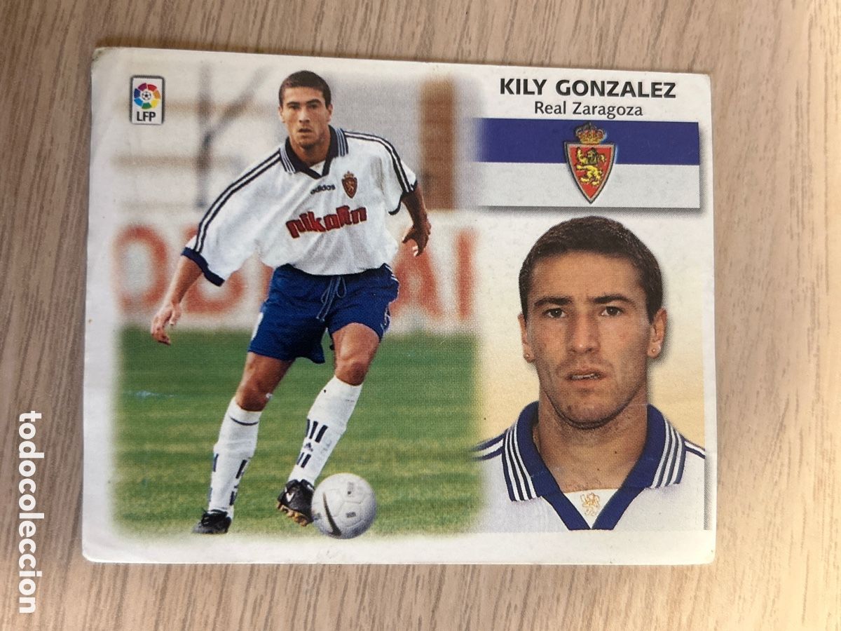Football Stickers: KILY GONZALEZ ZARAGOZA BAJA LIGA ESTE 1999 2000 99 00 NUNCA PEGADO leer