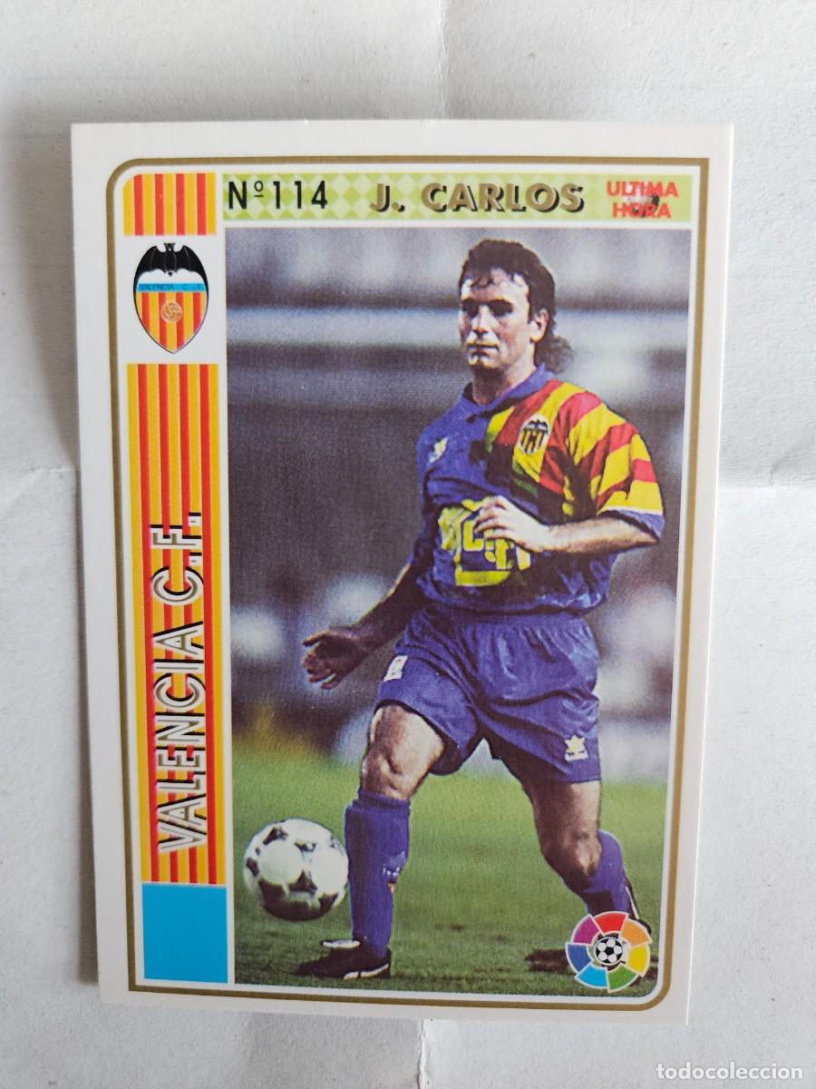 Fu&szlig;ball-Sticker: CROMO &Uacute;LTIMA HORA n&ordm; 114 JUAN CARLOS VALENCIA MUNDICROMO 94-95. Nuevo.