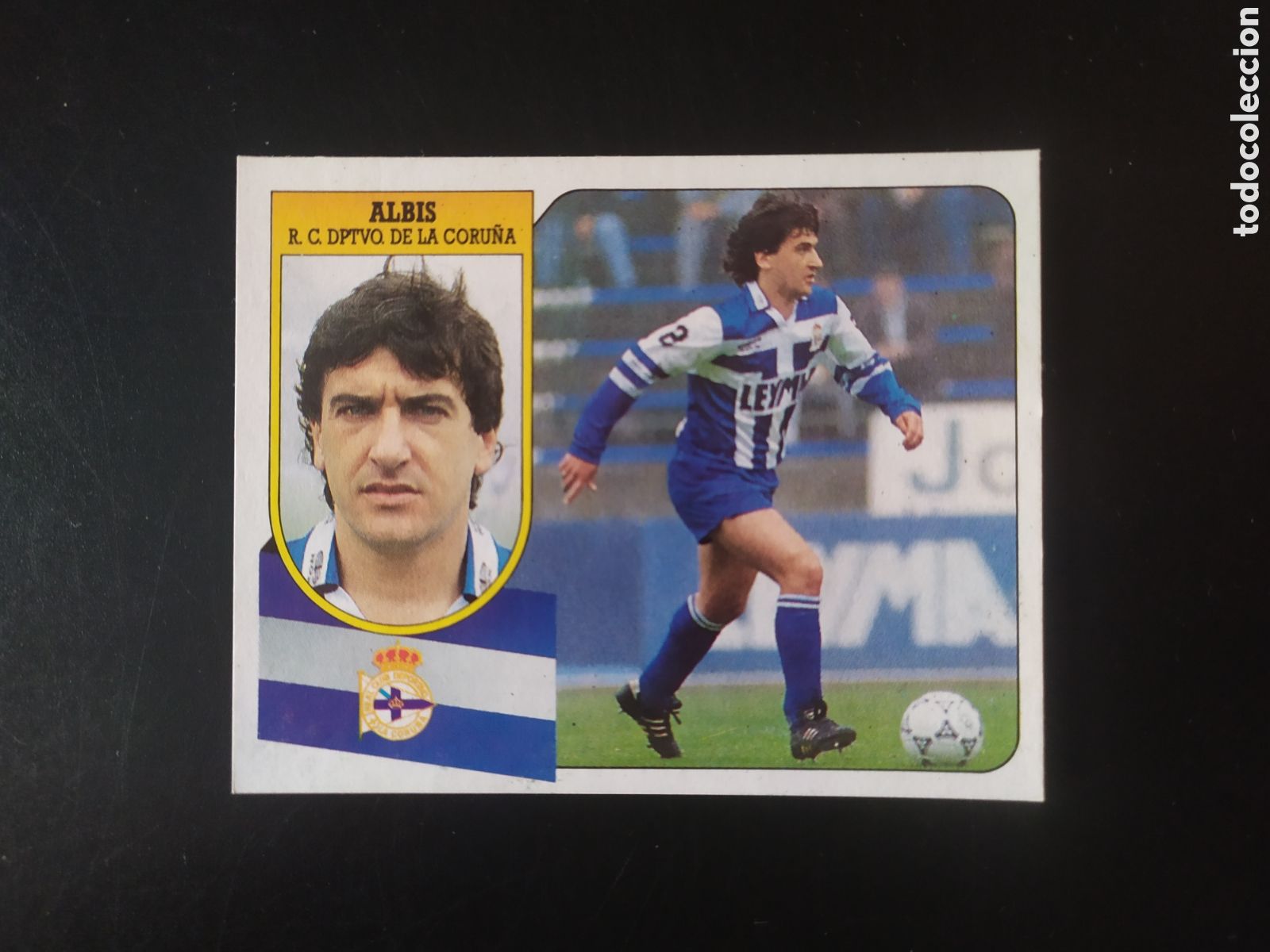 Fu&szlig;ball-Sticker: Liga este 1991 1992 91 92 Albis Deportivo Coru&ntilde;a despegado