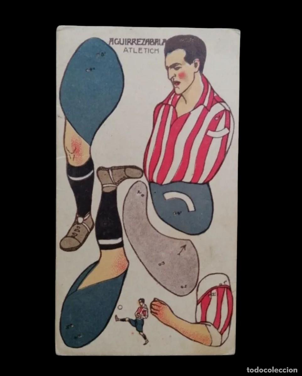Figurine di Calcio: AGUIRREZABALA ATHLETIC BILBAO,CAMPEONATO DE ESPA&Ntilde;A 1923 1924,JUGADORES DE FUTBOL CHOCOLATES AMATLLER