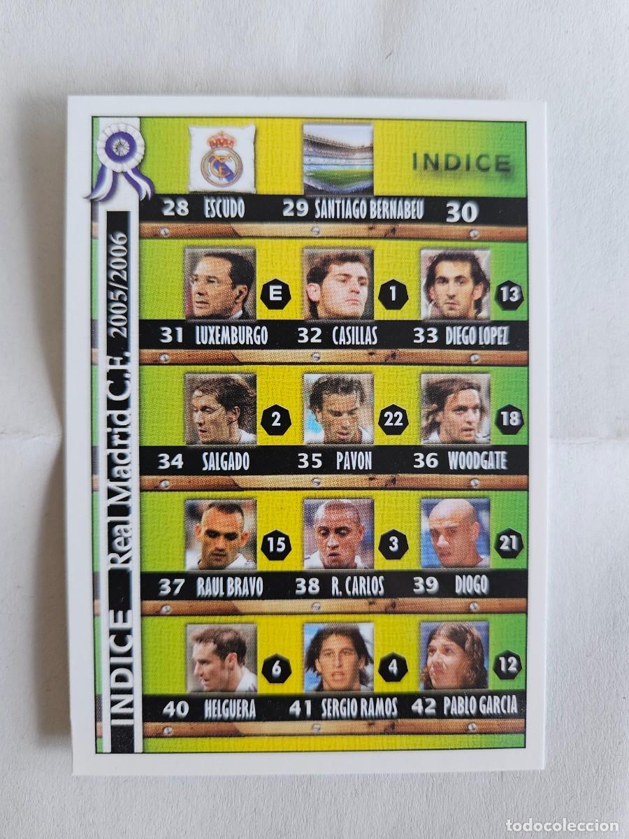Figurine di Calcio: Mundicromo fichas Liga 2005 2006 05 06 indice n&deg; 30 Real Madrid