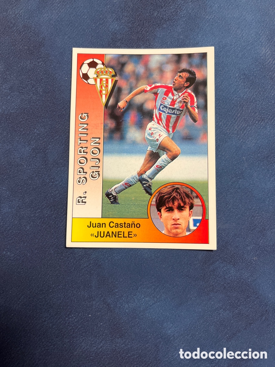 Cromos de F&uacute;tbol: JUANELE N&ordm; 284 SPORTING DE GIJON PANINI 1994 1995 LIGA 94 95 SIN PEGAR PEGATINA FUTBOL