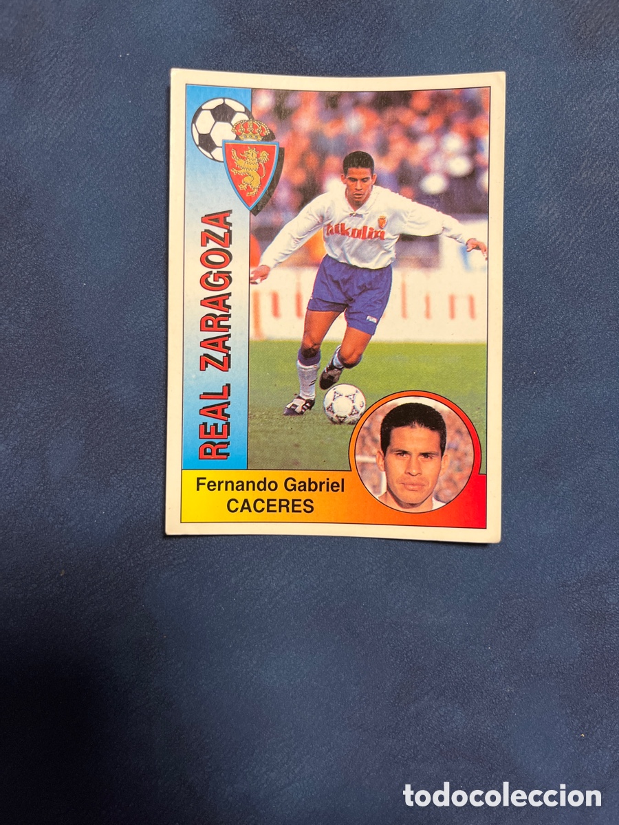 Cromos de f&uacute;tbol: CACERES N&ordm; 347 REAL ZARAGOZA PANINI 1994 1995 LIGA 94 95 SIN PEGAR PEGATINA FUTBOL
