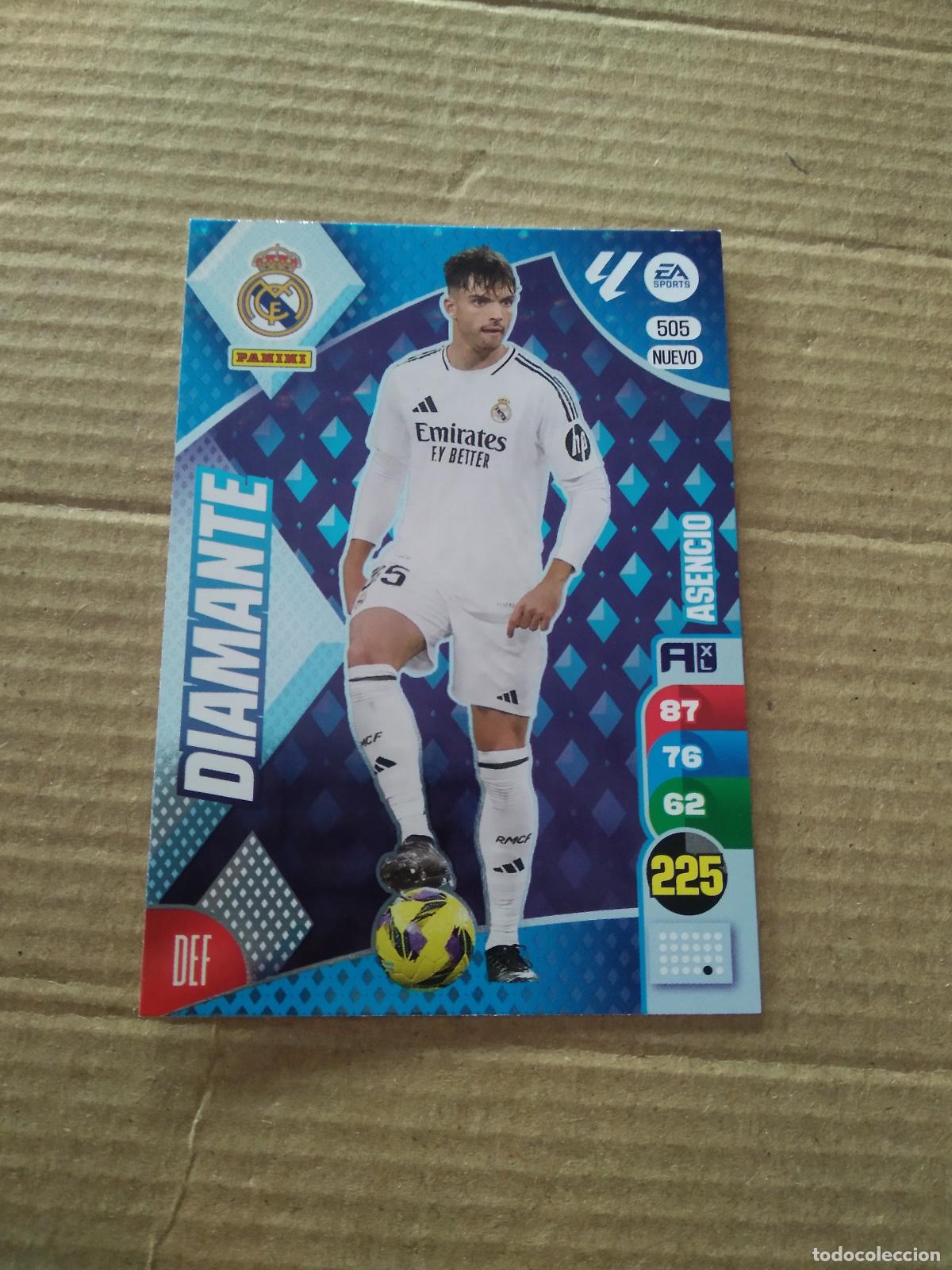 Figurine di Calcio: 505 ASENCIO REAL MADRID NUEVO DIAMANTE CROMO FUTBOL PANINI ADRENALYN 2024-2025 LIGA 24-25