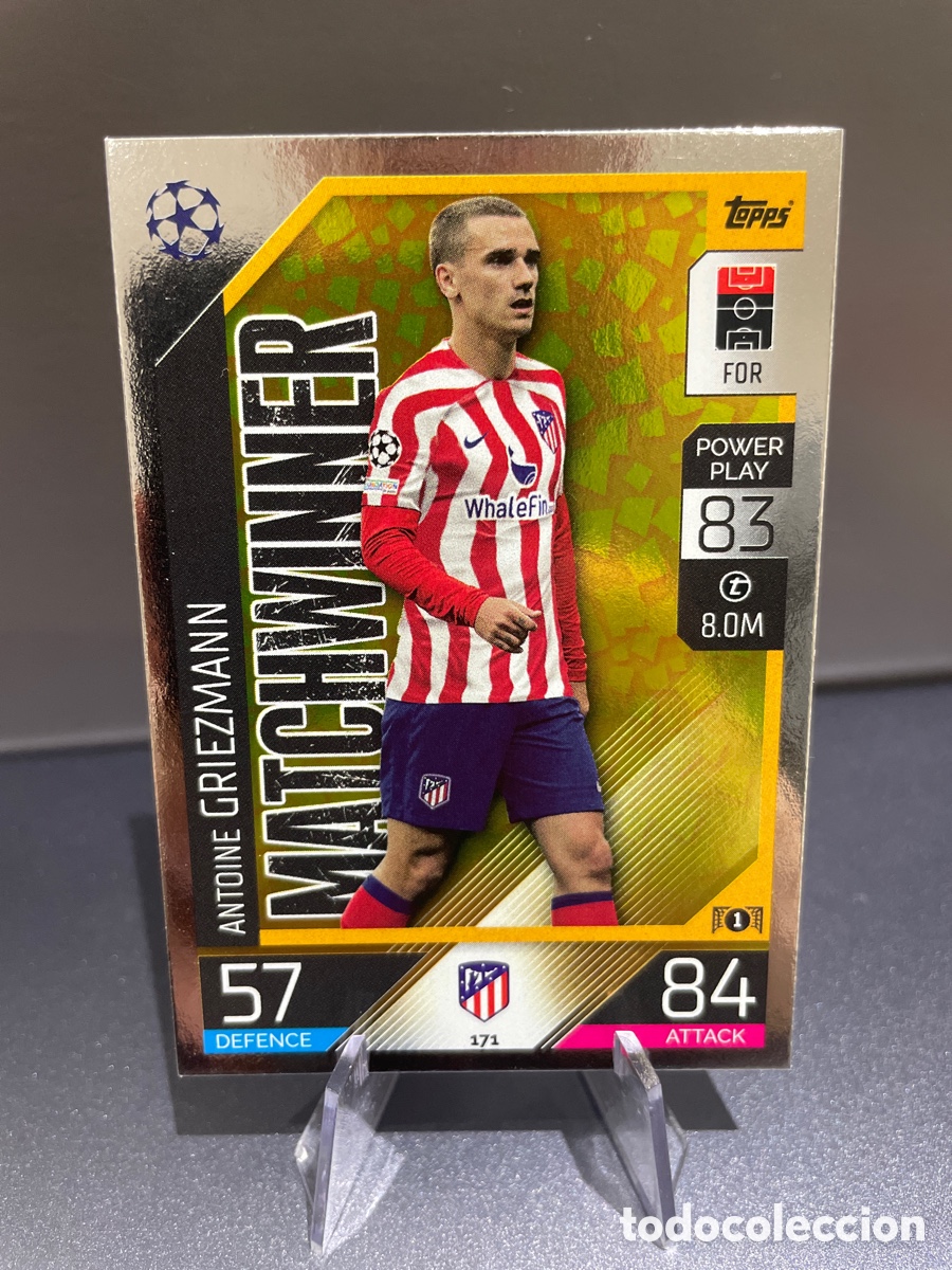 Cromos de F&uacute;tbol: Griezmann 171 Matchwinner Topps Uefa Champions League 2022-23 Match Attax Atletico de Madrid