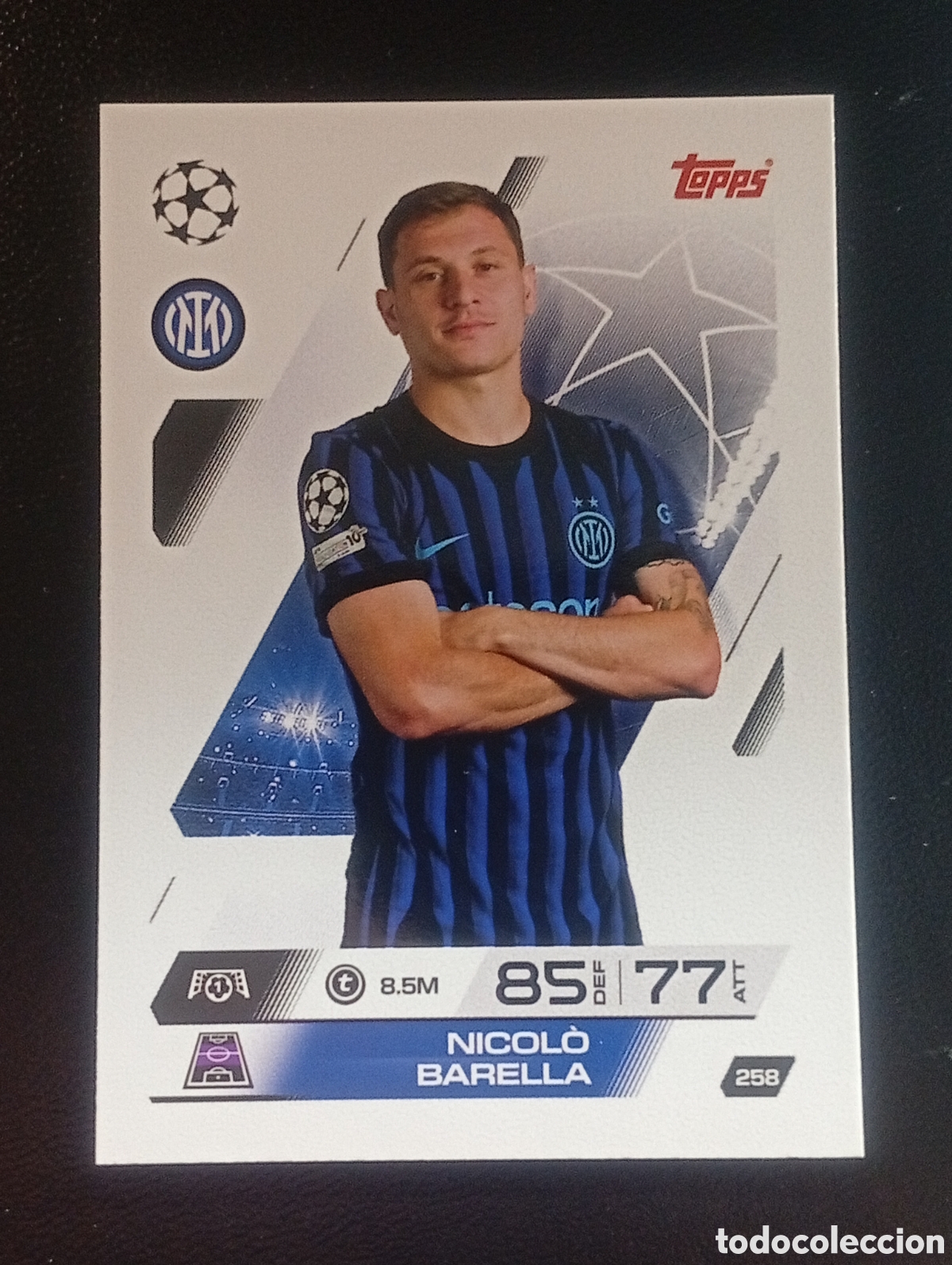 Fu&szlig;ball-Sticker: 258 BARELLA INTER MILAN TOPPS MATCH ATTAX 2025 2026 25 26 CROMO PANINI