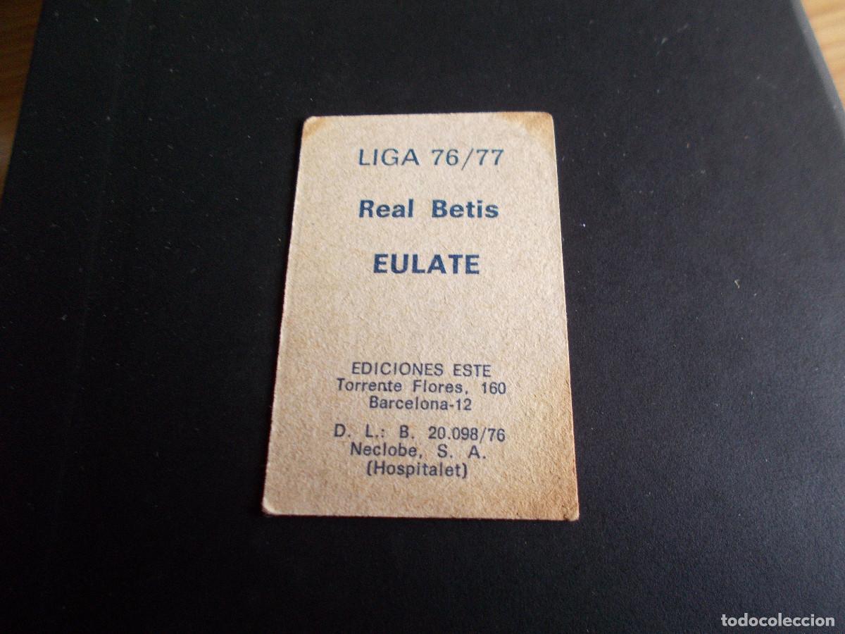 Cromos de f&uacute;tbol: EULATE BETIS ESTE 76-77 SIN PEGAR - Foto 2