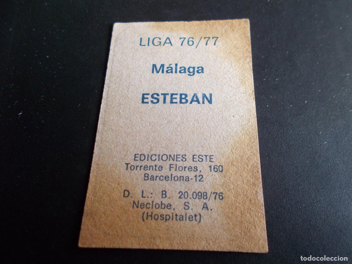Cromos de f&uacute;tbol: ESTEBAN MALAGA ESTE 76-77 SIN PEGAR - Foto 2