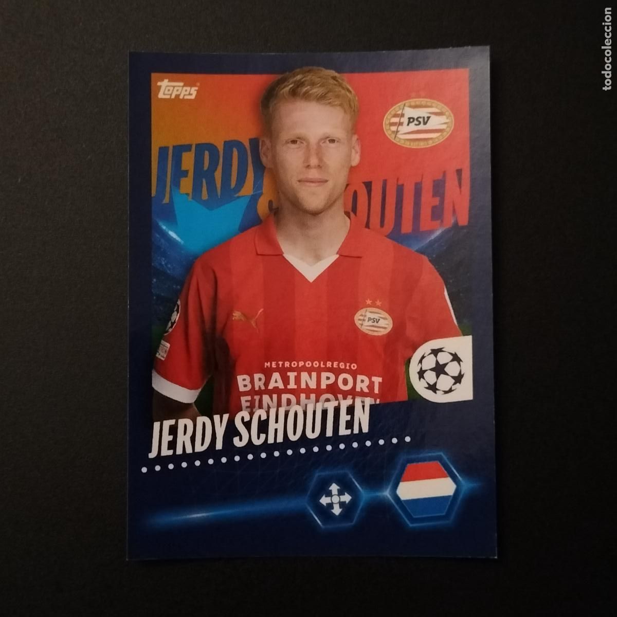 Fu&szlig;ball-Sticker: 588 JERDY SCHOUTEN PSV EINDHOVEN STICKERS UEFA CHAMPIONS LEAGUE TOPPS 2023 2024 23 24