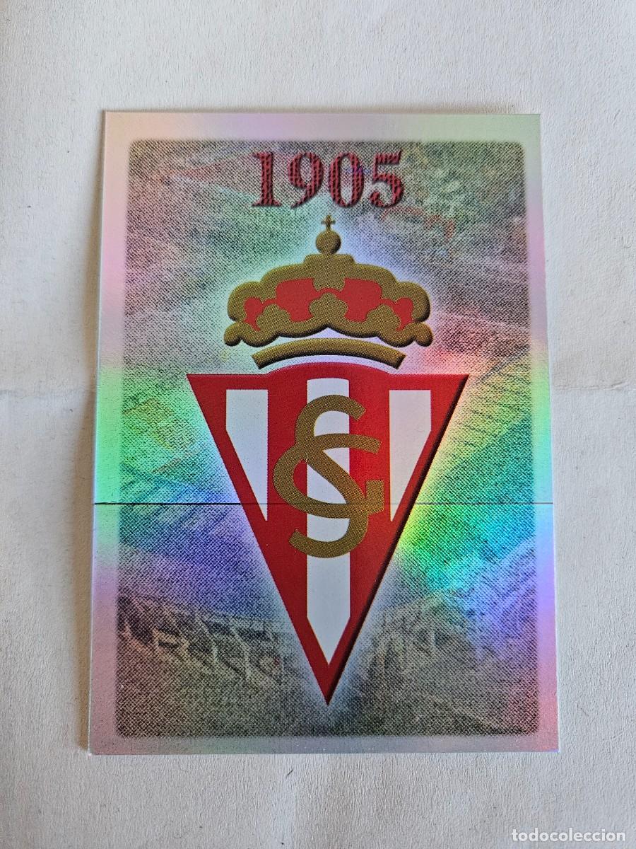 Cromos de F&uacute;tbol: MUNDICROMO FICHAS LIGA 2006 VERSION BRILLO N&ordm; 580 ESCUDO SPORTING GIJON 05 06 2005 2006 NUEVO