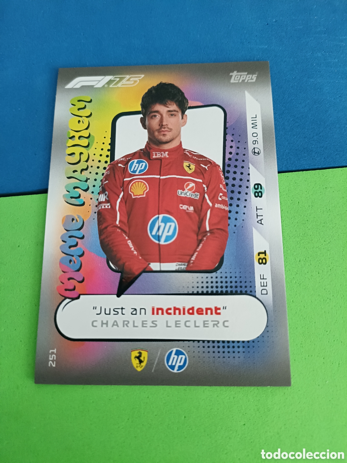 Cromos de F&uacute;tbol: Topps TURBO ATTAX 2025 F&Oacute;RMULA 1 - 251 Leclerc