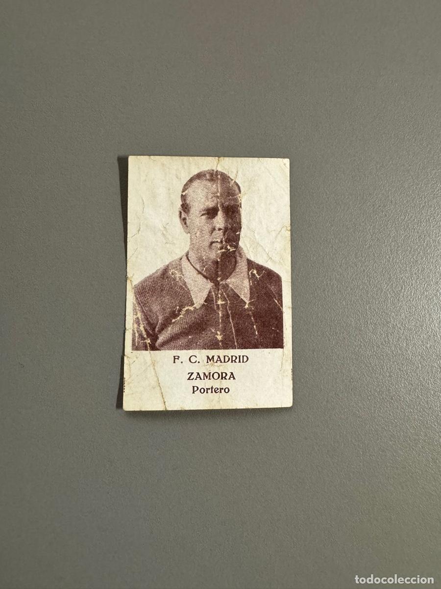 Cromos de F&uacute;tbol: CROMO DE RICARDO ZAMORA - F.C. MADRID - 1934 - CHOCOLATES EL BARCO - PREGUERRA CIVIL