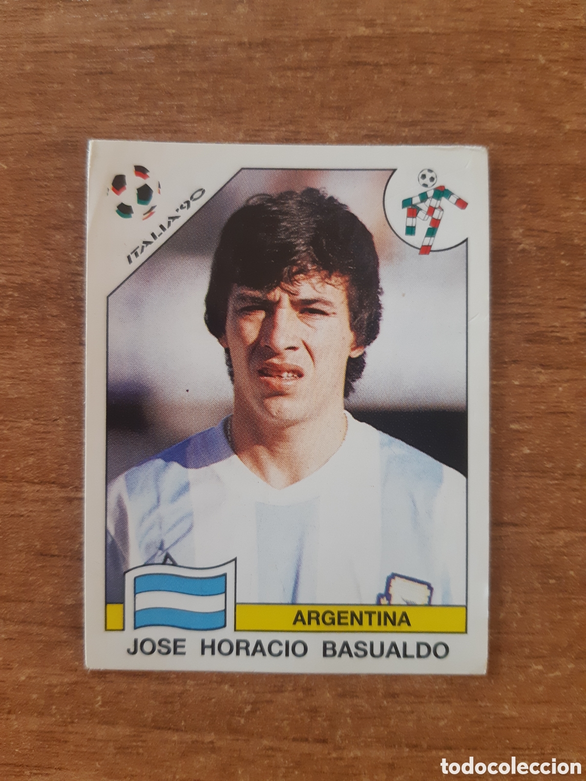 Figurine di Calcio: N&deg;126 Jos&eacute; Horacio Basualdo (Argentina) Mundial Italia 90 PANINI. Nunca pegado, NUEVO